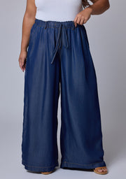 Blake Chambray Wide Leg Pants
