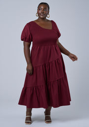 Miley Asymmetric Midi Dress