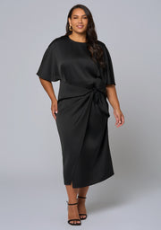 Act Up Satin Midi Dress