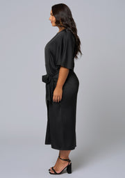 Act Up Satin Midi Dress