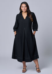 Midnight Muse Midi Shirt Dress