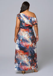 Phantom Maxi Satin Dress
