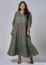 Halo Midi Shirt Dress