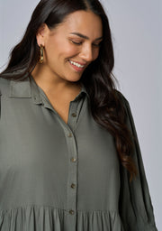 Halo Midi Shirt Dress