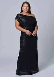 Platinum Nights Sequin Maxi Dress