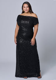 Platinum Nights Sequin Maxi Dress