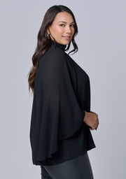 Fire and Rain Cape Blouse