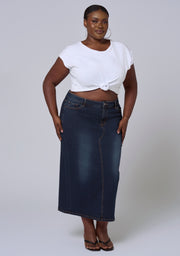 Raven Denim Midi Skirt