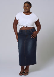 Raven Denim Midi Skirt
