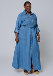 Zara Chambray Maxi Dress