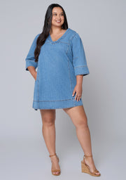 Zoey Chambray Mini Dress