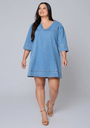 Zoey Chambray Mini Dress