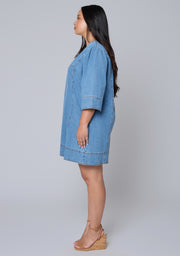 Zoey Chambray Mini Dress