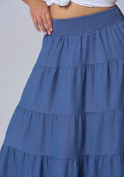 Alice Luxe Chambray Maxi Skirt