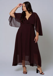 Electric Chemistry Cape Maxi Dress
