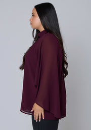 Fire and Rain Cape Blouse