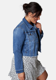 Chatterbox Crop Denim Jacket