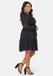 Sheer Silhouette Smock Dress