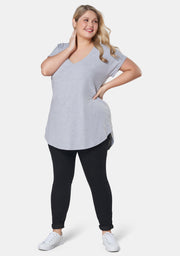 Jacinta Longline V Neck Tee