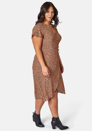 Eva Printed Wrap Dress