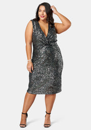 Twist Of Seduction Sequin Dress