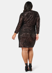 Smokin Hot Sequin Wrap Dress