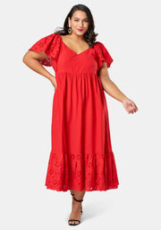Girlz Broderie Maxi Dress