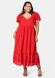 Girlz Broderie Maxi Dress