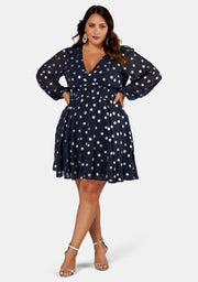 G Spot Print Midi Dress