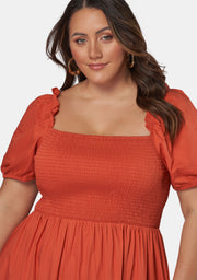 Mila Shirred Bodice Midi Dress