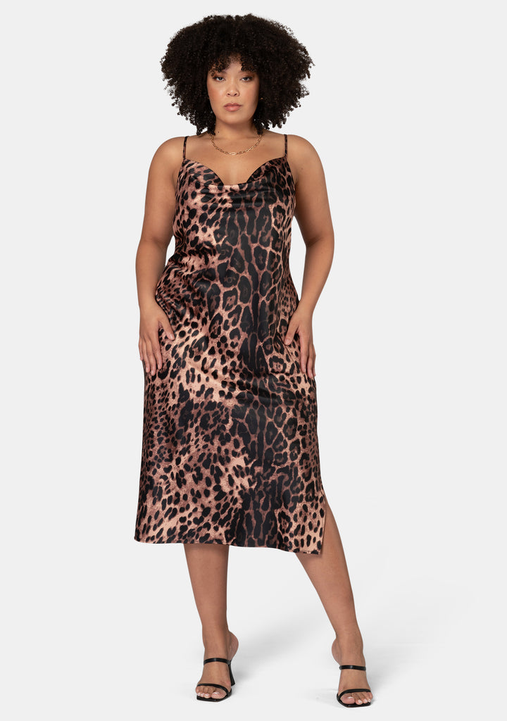 Buy Struttin Leopard Slip Dress by SUNDAY IN THE CITY online