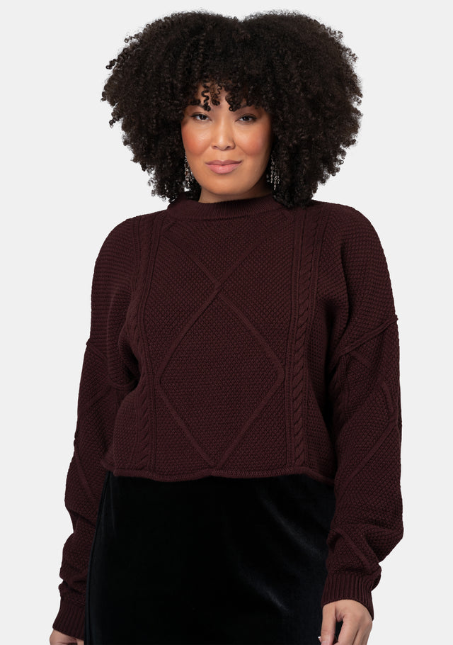Siren Crop Cable Sweater