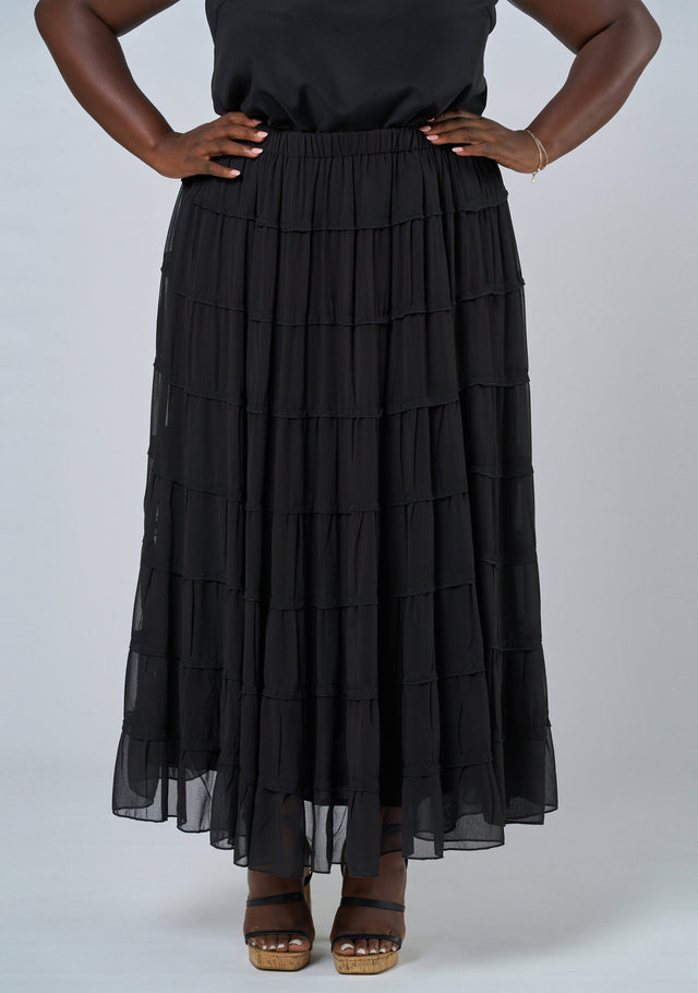 Plus size black gypsy skirt best sale