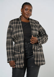 Estelle Check Ponte Jacket