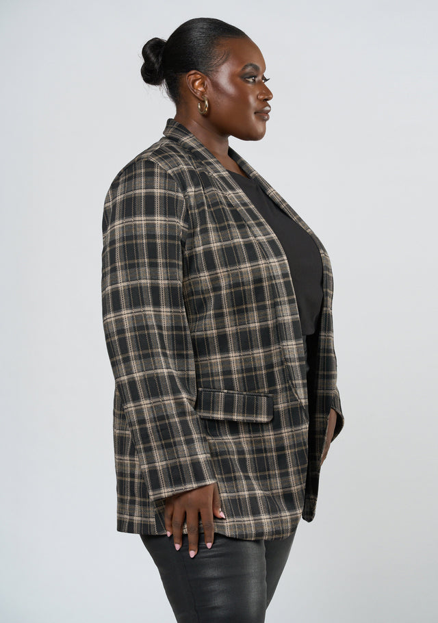 Estelle Check Ponte Jacket