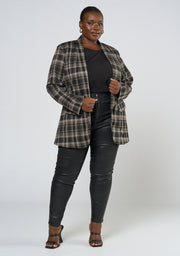 Estelle Check Ponte Jacket