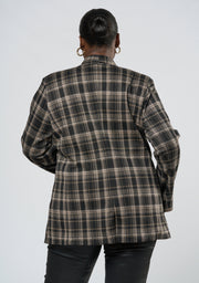 Estelle Check Ponte Jacket