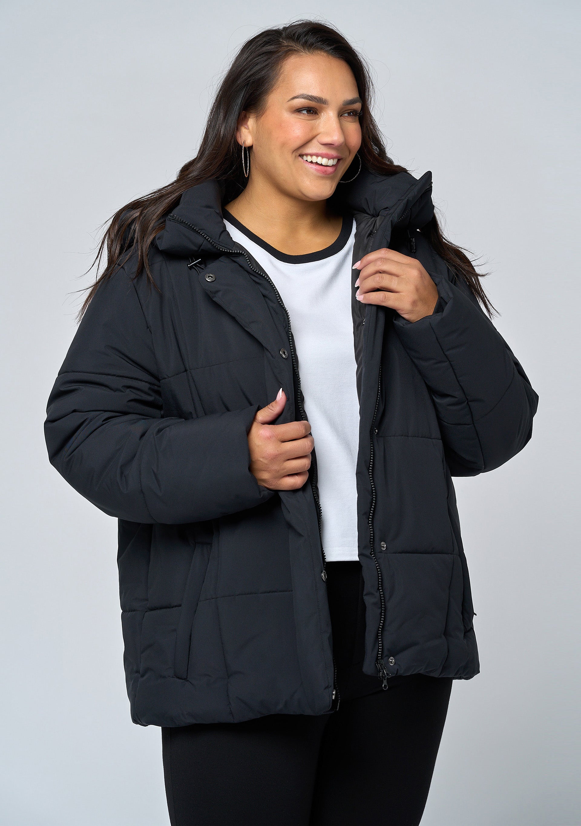 Black Parka Coat Plus Size Wantdo Women's Plus Size Faux Fur