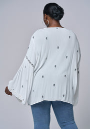 Sandstone Embroidered Blouse