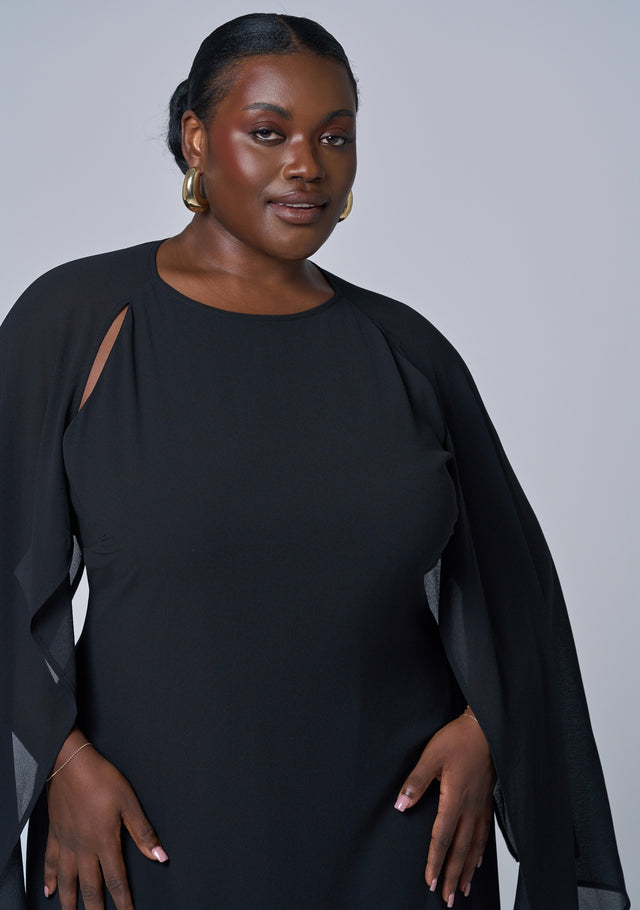 eclipse maxi dress Buy Eclipse Cape Maxi Dress by PINK DUSK online