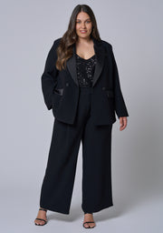 Fired Up Satin Trim Blazer