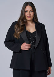 Fired Up Satin Trim Blazer