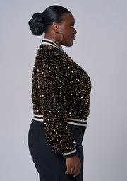 Sunday Girl Sequin Bomber