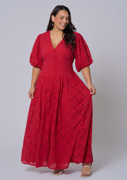 Sophia Broderie Maxi Dress