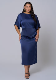 Dark Romance Satin Midi Dress