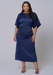 Dark Romance Satin Midi Dress