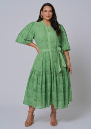 Juno Broderie Midi Dress