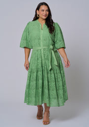 Juno Broderie Midi Dress
