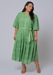 Juno Broderie Midi Dress