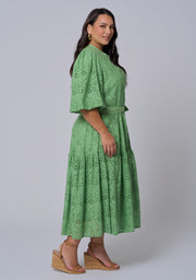 Juno Broderie Midi Dress